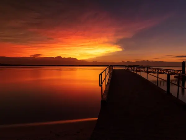 Sunshine Coast route at golden hour with warm light